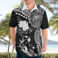 Hawaiian Manta Ray Tribal Hawaiian Shirt Polynesian Art Motifs Black Color LT03 - Polynesian Pride