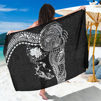 Hawaiian Manta Ray Tribal Sarong Polynesian Art Motifs Black Color LT03 One Size 44 x 66 inches Black - Polynesian Pride
