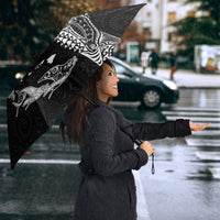 Hawaiian Manta Ray Tribal Umbrella Polynesian Art Motifs Black Color LT03 - Polynesian Pride