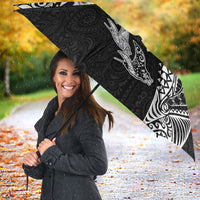 Hawaiian Manta Ray Tribal Umbrella Polynesian Art Motifs Black Color LT03 - Polynesian Pride