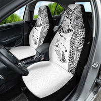 Hawaiian Manta Ray Tribal Car Seat Cover Polynesian Art Motifs White Color LT03 - Polynesian Pride