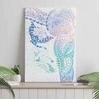 Hawaiian Manta Ray Tribal Canvas Wall Art Polynesian Art Motifs Sweet Pastel