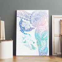 Hawaiian Manta Ray Tribal Canvas Wall Art Polynesian Art Motifs Sweet Pastel
