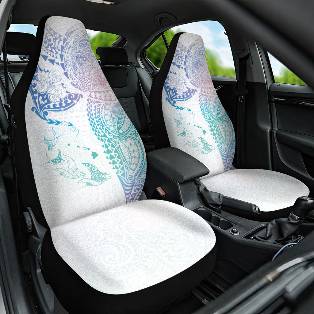 Hawaiian Manta Ray Tribal Car Seat Cover Polynesian Art Motifs Sweet Pastel LT03 One Size Multicolor - Polynesian Pride