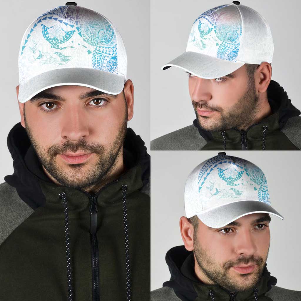 Hawaiian Manta Ray Tribal Classic Cap Polynesian Art Motifs Sweet Pastel