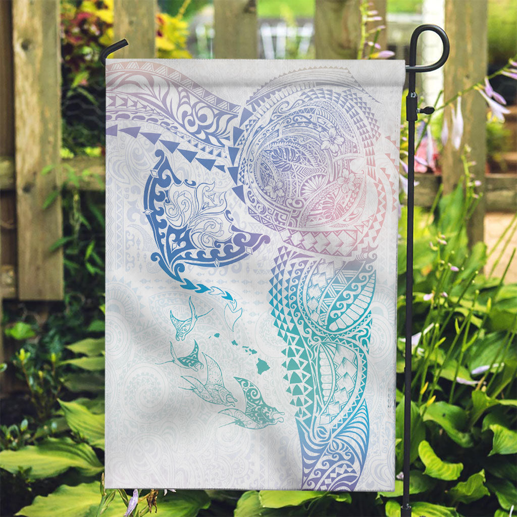 Hawaiian Manta Ray Tribal Garden Flag Polynesian Art Motifs Sweet Pastel LT03 Garden Flag Multicolor - Polynesian Pride