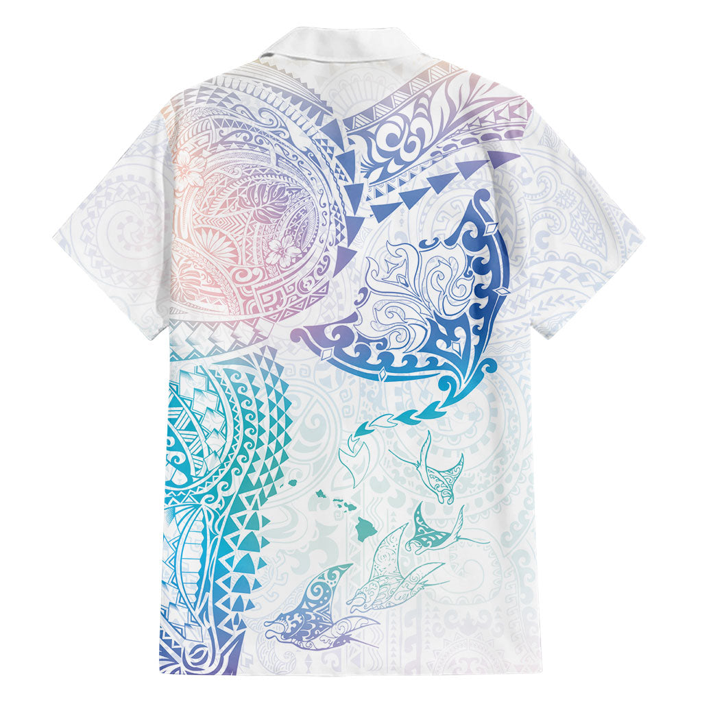 Hawaiian Manta Ray Tribal Hawaiian Shirt Polynesian Art Motifs Sweet Pastel LT03 - Polynesian Pride