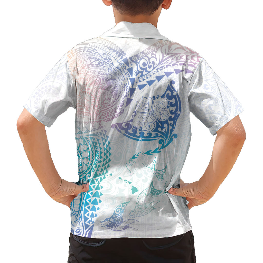 Hawaiian Manta Ray Tribal Hawaiian Shirt Polynesian Art Motifs Sweet Pastel LT03 - Polynesian Pride