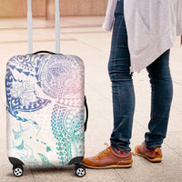 Hawaiian Manta Ray Tribal Luggage Cover Polynesian Art Motifs Sweet Pastel LT03 Multicolor - Polynesian Pride