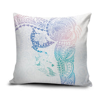 Hawaiian Manta Ray Tribal Pillow Cover Polynesian Art Motifs Sweet Pastel
