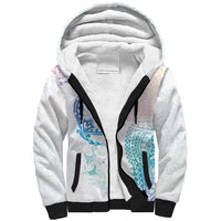 Hawaiian Manta Ray Tribal Sherpa Hoodie Polynesian Art Motifs Sweet Pastel LT03 Unisex Multicolor - Polynesian Pride