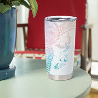 Hawaiian Manta Ray Tribal Tumbler Cup Polynesian Art Motifs Sweet Pastel LT03 - Polynesian Pride