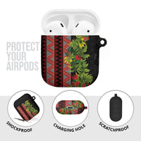 Maori Tukutuku AirPods Case with Ferns Pohutukawa and Kowhai Tribal Moko Patterns LT03 - Polynesian Pride