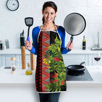 Maori Tukutuku Apron with Ferns Pohutukawa and Kowhai Tribal Moko Patterns LT03 - Polynesian Pride
