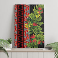 Maori Tukutuku Canvas Wall Art with Ferns Pohutukawa and Kowhai Tribal Moko Patterns LT03 - Polynesian Pride