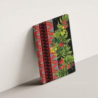 Maori Tukutuku Canvas Wall Art with Ferns Pohutukawa and Kowhai Tribal Moko Patterns LT03 - Polynesian Pride
