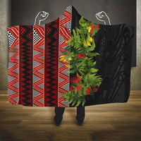 Maori Tukutuku Hooded Blanket with Ferns Pohutukawa and Kowhai Tribal Moko Patterns LT03 - Polynesian Pride