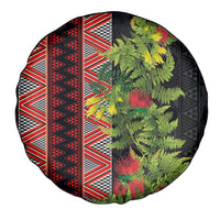 Maori Tukutuku Spare Tire Cover with Ferns Pohutukawa and Kowhai Tribal Moko Patterns LT03 - Polynesian Pride