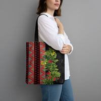 Maori Tukutuku Tote Bag with Ferns Pohutukawa and Kowhai Tribal Moko Patterns LT03 - Polynesian Pride