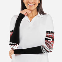 New Zealand Christmas Arm Sleeves Funny Santa Claus Haka Dance with Tukutuku LT03 - Polynesian Pride