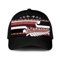 New Zealand Christmas Baseball Net Cap Funny Santa Claus Haka Dance with Tukutuku LT03 One Size Black Multicolor - Polynesian Pride