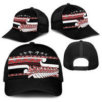 New Zealand Christmas Baseball Net Cap Funny Santa Claus Haka Dance with Tukutuku LT03 - Polynesian Pride