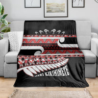 New Zealand Christmas Blanket Funny Santa Claus Haka Dance with Tukutuku LT03 - Polynesian Pride