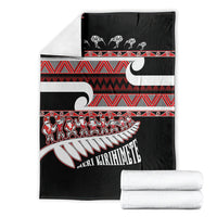 New Zealand Christmas Blanket Funny Santa Claus Haka Dance with Tukutuku LT03 - Polynesian Pride