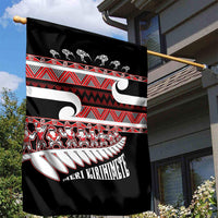 New Zealand Christmas Garden Flag Funny Santa Claus Haka Dance with Tukutuku LT03 - Polynesian Pride