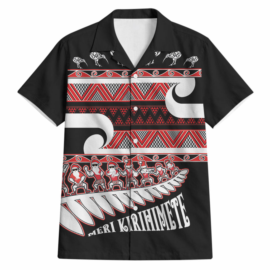 New Zealand Christmas Hawaiian Shirt Funny Santa Claus Haka Dance with Tukutuku LT03 Multicolor - Polynesian Pride