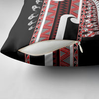 New Zealand Christmas Pillow Cover Funny Santa Claus Haka Dance with Tukutuku LT03 - Polynesian Pride