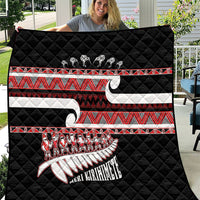 New Zealand Christmas Quilt Funny Santa Claus Haka Dance with Tukutuku LT03 Multicolor - Polynesian Pride