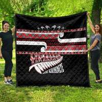 New Zealand Christmas Quilt Funny Santa Claus Haka Dance with Tukutuku LT03 - Polynesian Pride