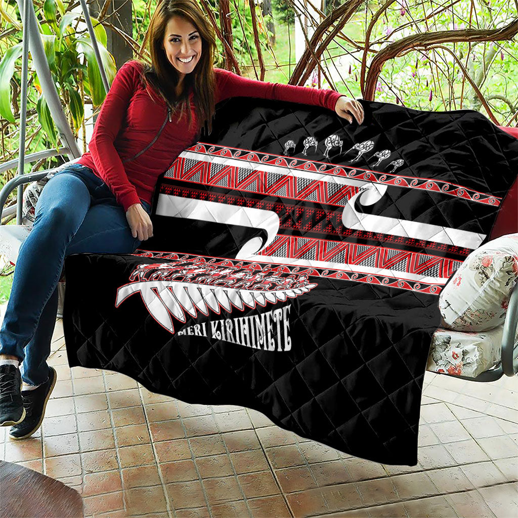 New Zealand Christmas Quilt Funny Santa Claus Haka Dance with Tukutuku LT03 - Polynesian Pride