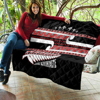 New Zealand Christmas Quilt Funny Santa Claus Haka Dance with Tukutuku LT03 - Polynesian Pride