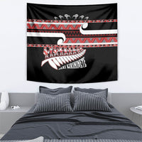 New Zealand Christmas Tapestry Funny Santa Claus Haka Dance with Tukutuku LT03 - Polynesian Pride