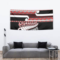 New Zealand Christmas Tapestry Funny Santa Claus Haka Dance with Tukutuku LT03 - Polynesian Pride