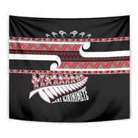 New Zealand Christmas Tapestry Funny Santa Claus Haka Dance with Tukutuku LT03 - Polynesian Pride