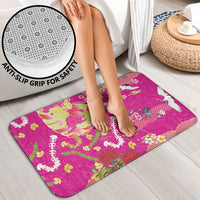 Hawaiian and Japanese Culture Together Bathroom Set Kakau Tribal Pattern and Irezumi Art Pink Color LT03 - Polynesian Pride