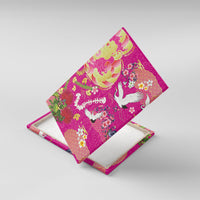 Hawaiian and Japanese Culture Together Canvas Wall Art Kakau Tribal Pattern and Irezumi Art Pink Color LT03 With Frame Pink - Polynesian Pride