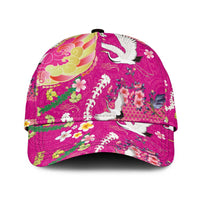 Hawaiian and Japanese Culture Together Classic Cap Kakau Tribal Pattern and Irezumi Art Pink Color LT03 Universal Fit Pink - Polynesian Pride