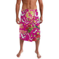 Hawaiian and Japanese Culture Together Lavalava Kakau Tribal Pattern and Irezumi Art Pink Color LT03 Pink - Polynesian Pride