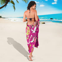 Hawaiian and Japanese Culture Together Sarong Kakau Tribal Pattern and Irezumi Art Pink Color LT03 - Polynesian Pride