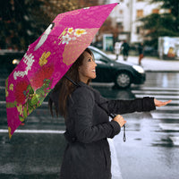 Hawaiian and Japanese Culture Together Umbrella Kakau Tribal Pattern and Irezumi Art Pink Color LT03 - Polynesian Pride