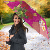 Hawaiian and Japanese Culture Together Umbrella Kakau Tribal Pattern and Irezumi Art Pink Color LT03 - Polynesian Pride