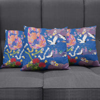 Hawaiian and Japanese Culture Together Pillow Cover Kakau Tribal Pattern and Irezumi Art Blue Color LT03 - Polynesian Pride