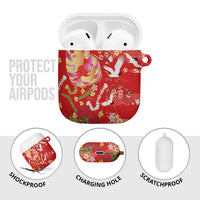 Hawaiian and Japanese Culture Together AirPods Case Kakau Tribal Pattern and Irezumi Art Red Color LT03 - Polynesian Pride