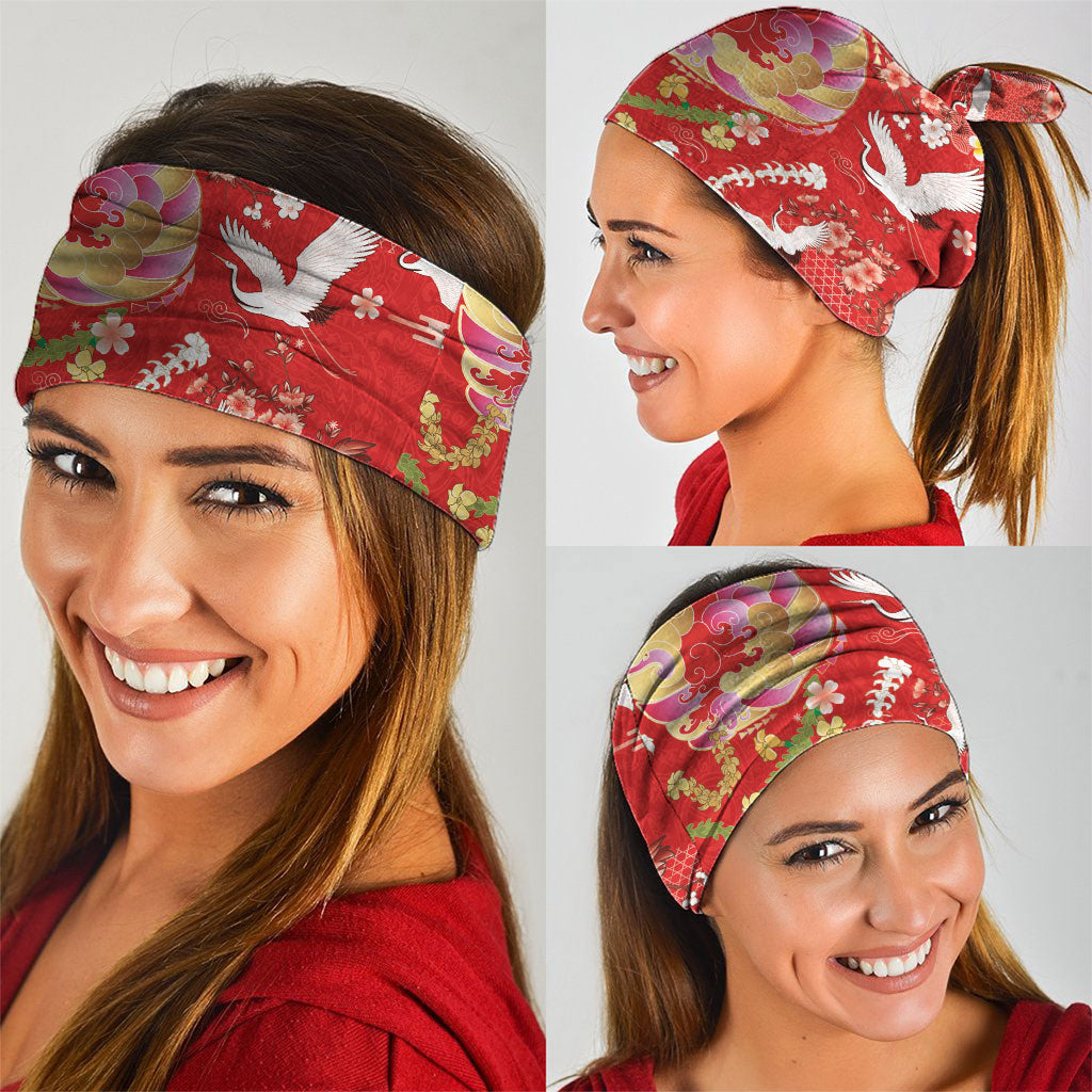 Hawaiian and Japanese Culture Together Neck Gaiter Kakau Tribal Pattern and Irezumi Art Red Color LT03 - Polynesian Pride