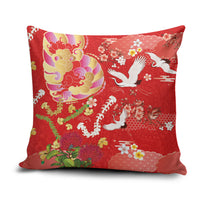 Hawaiian and Japanese Culture Together Pillow Cover Kakau Tribal Pattern and Irezumi Art Red Color LT03 Red - Polynesian Pride