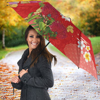 Hawaiian and Japanese Culture Together Umbrella Kakau Tribal Pattern and Irezumi Art Red Color LT03 - Polynesian Pride
